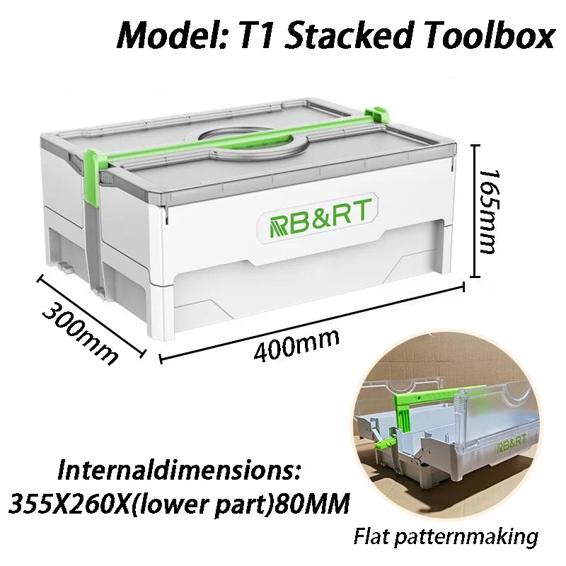 Large Capacity Toolbox Multifunctional Hardware Accessories Storage Boxes Household Tools Organizer Box Stackable Storage Boxes