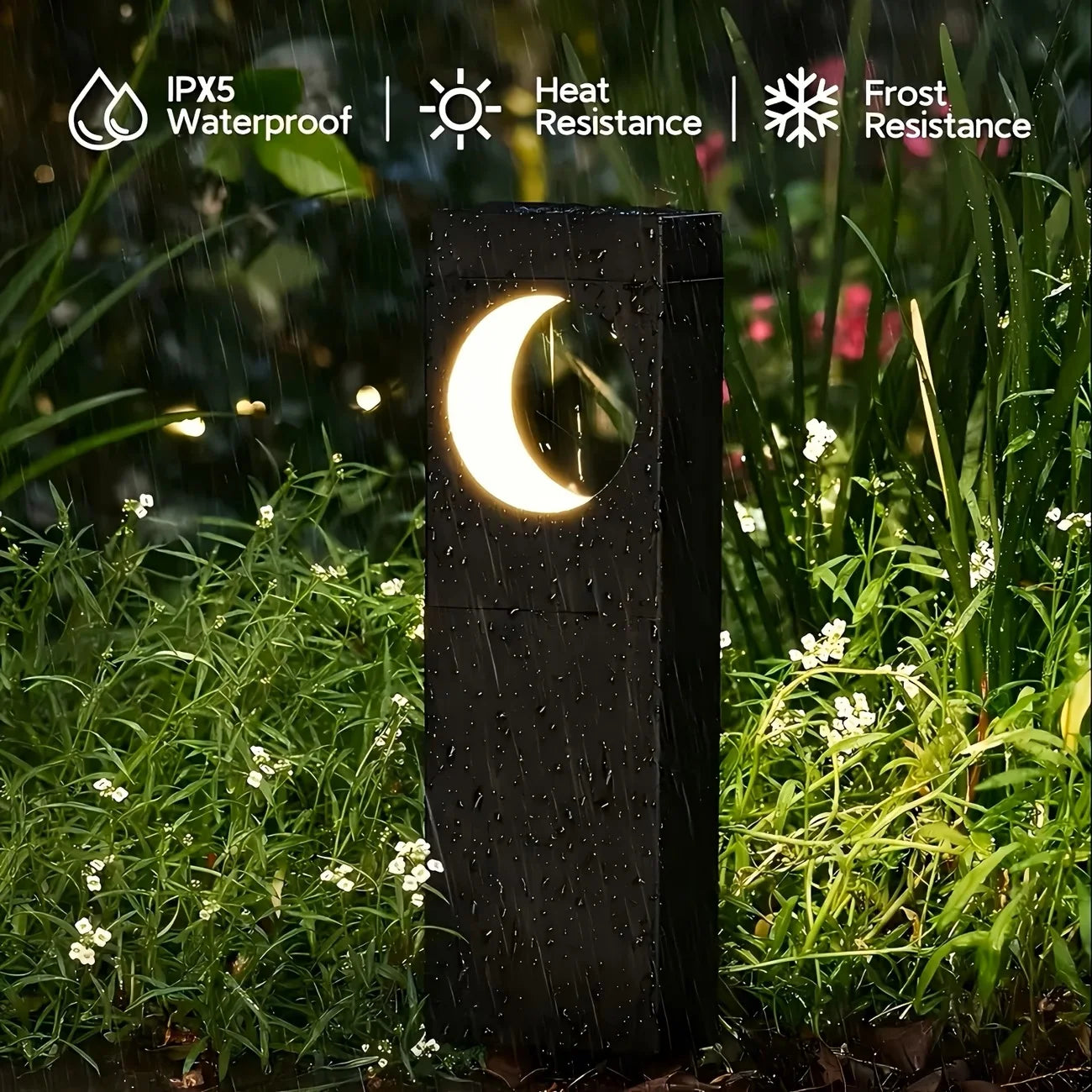 Solar Pathway Lights Outdoor Waterproof Bright Moon Auto On/Off Garden Light for Yard Patio Porch Lawn Outside Decor Lighting