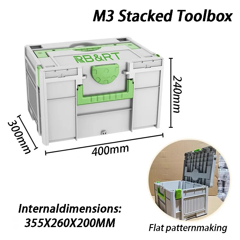 Large Capacity Toolbox Multifunctional Hardware Accessories Storage Boxes Household Tools Organizer Box Stackable Storage Boxes