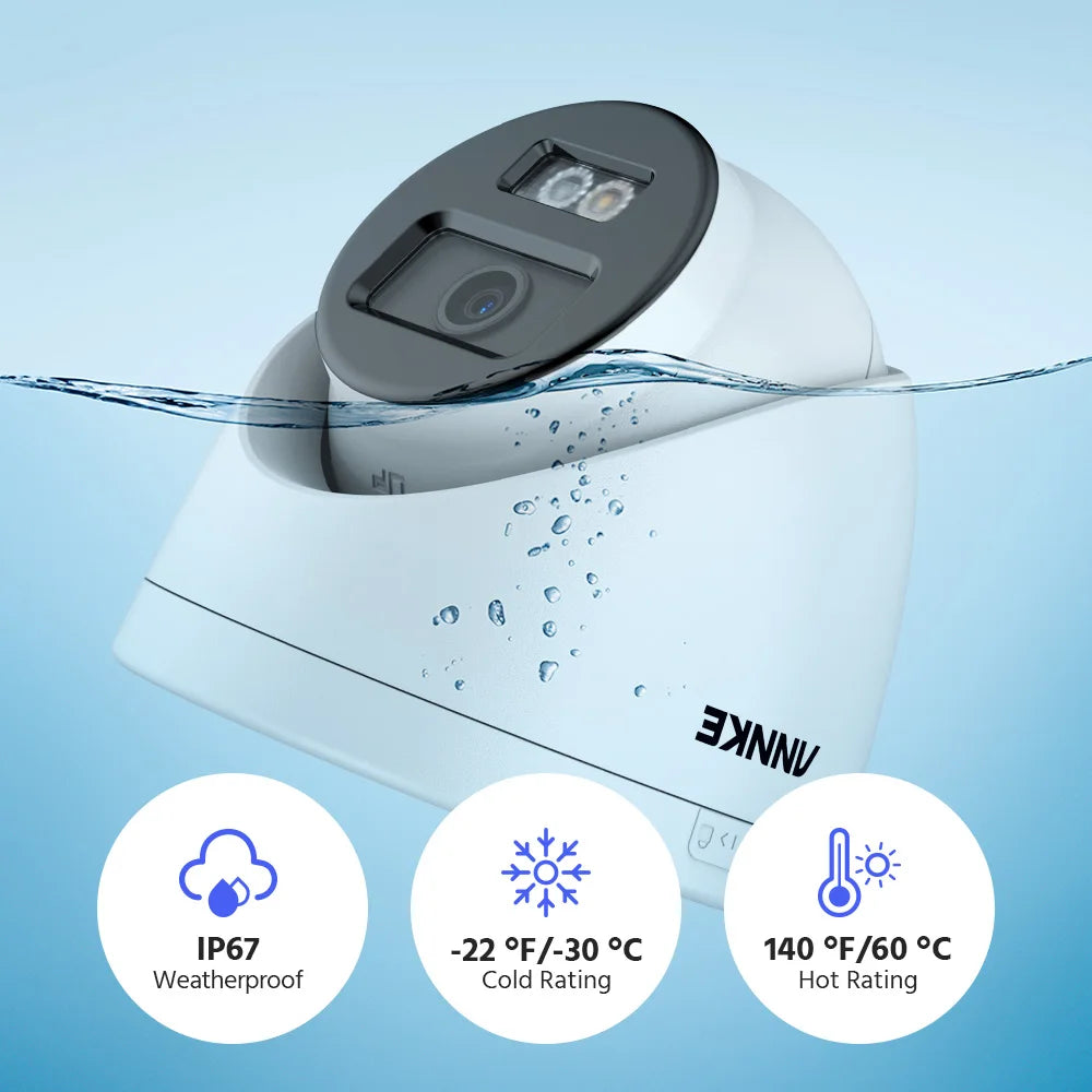 ANNKE 12MP Outdoor Smart Dual Light PoE Security Camera Color IR Night Vision Built-in Microphone IP67 Smart Home H.265+