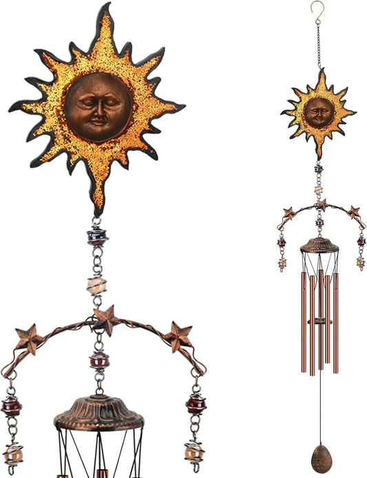 Deep Tone 34-Inch Aluminum Wind Chime for Outdoor Garden, Patio, Backyard Decor and Gifts