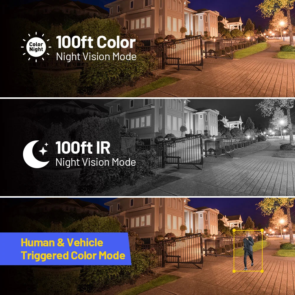 ANNKE 12MP Outdoor Smart Dual Light PoE Security Camera Color IR Night Vision Built-in Microphone IP67 Smart Home H.265+