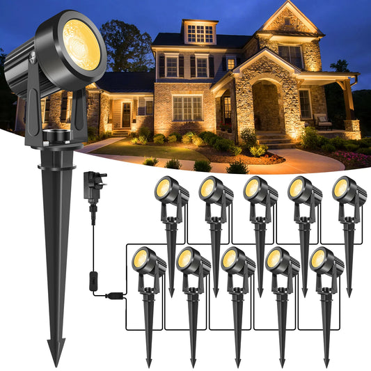 4/6/8/10 Lights Low Voltage Landscape Lighting 12V/27V Outdoor Lamp Garden Decoration Outdoor Lighting 800LM Landscape Light
